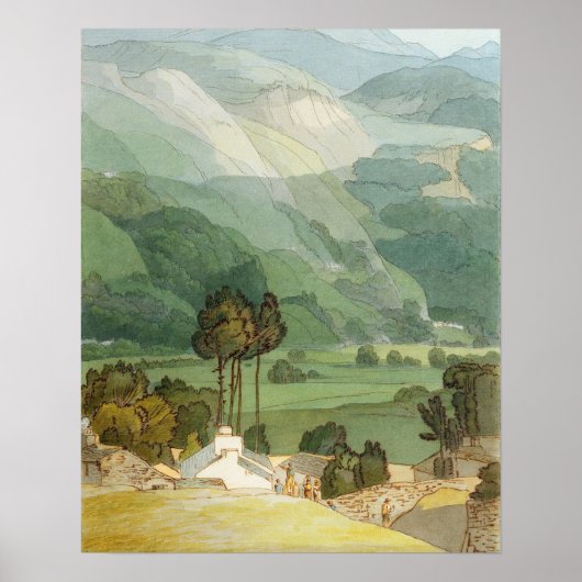 Seite, 1786 (w/c mit Stift und Tinte über Graphit) Poster (Vorne)