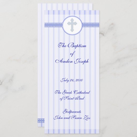 Seite 1/5 Griechisch-orthodoxe Kirche Taufprogramm Programm (Vorne/Hinten)