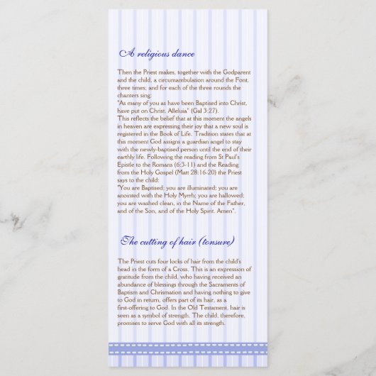 Seite 3/5 Griechisch-orthodoxes Kirchentaufprogram Programm (Rückseite)