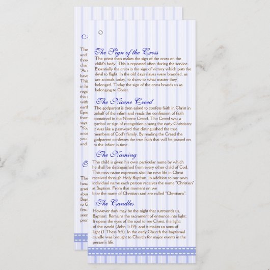 Seite 3/5 Griechisch-orthodoxes Kirchentaufprogram Programm (Vorne/Hinten)