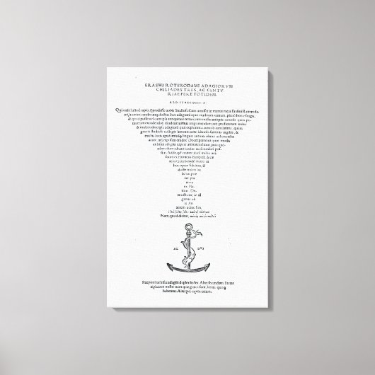 Seite "Adages of Erasmus" Leinwanddruck (Vorderseite)