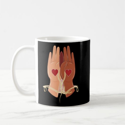 Seite an Seite, Herz an Herz Kaffeetasse (Links)