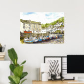 'Seite an Seite (Polperro)' Poster (Heimbüro)