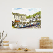 'Seite an Seite (Polperro)' Poster (Küche)