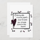 Seite an Seite, Schwarzweiß und Weiß Dankeskarte (Vorne/Hinten)