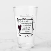 Seite an Seite, Wir sind Freunde Gedicht, zeichnen Glas (Vorderseite)