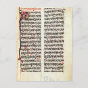 Seite aus der 'Somme de Theologie' Postkarte