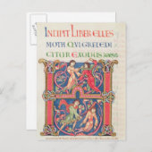 Seite aus der Winchester-Bibel, c.1150-80 Postkarte (Vorne/Hinten)