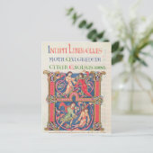 Seite aus der Winchester-Bibel, c.1150-80 Postkarte (Stehend Vorderseite)