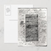 Seite aus einem Werk von Balzac Postkarte (Vorne/Hinten)