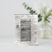 Seite aus einem Werk von Balzac Postkarte (Stehend Vorderseite)