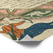 Seite aus einer hebräischen Bibel mit Darstellunge Poster (Ecke)