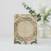 Seite aus einer hebräischen Bibel mit Darstellunge Postkarte (Stehend Vorderseite)