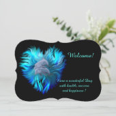 Seite der Delphine , Fügen Sie Ihren Text Einladun Einladung (Stehend Vorderseite)