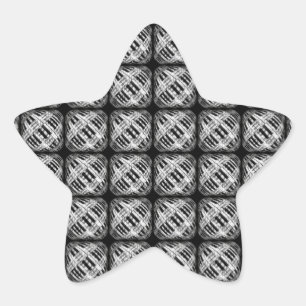 Seite der Klavierschlüssel Stern-Aufkleber