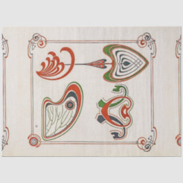 Seite der Kombinationen Ornementales von Mucha Seidenpapier