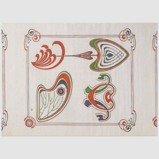 Seite der Kombinationen Ornementales von Mucha Seidenpapier (Vorderseite)