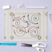 Seite der Kombinationen Ornementales von Mucha Seidenpapier (Handwerk)