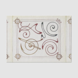 Seite der Kombinationen Ornementales von Mucha Seidenpapier