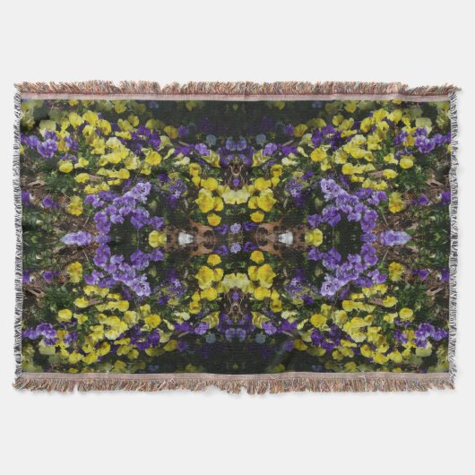 Seite der Lila und gelben Stiefmütterchen Decke (Vorderseite)