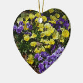 Seite der Lila und gelben Stiefmütterchen Keramikornament (Links)