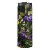 Seite der Lila und gelben Stiefmütterchen Thermosbecher (Rückseite)