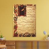 Seite der musikalischen Notation mit geschichteter Leinwanddruck (Insitu (Wohnzimmer))