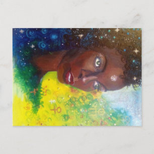 Seite der Sterne - Saraswati Postcard Postkarte