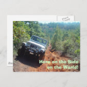 Seite der Welt, Hier auf der Seite auf der Welt! Postkarte (Vorne/Hinten)
