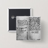 Seite des Manuskriptes Button (Vorne & Hinten)
