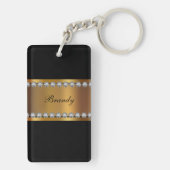 Seite des Monogramm-Schlüsselanhänger-zwei Schlüsselanhänger (Rückseite)