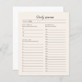 Seite des Tagesplaners (Vorne/Hinten)