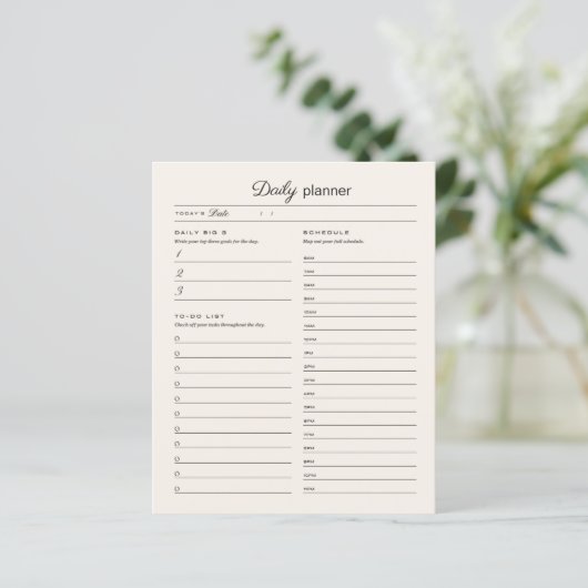 Seite des Tagesplaners (Stehend Vorderseite)