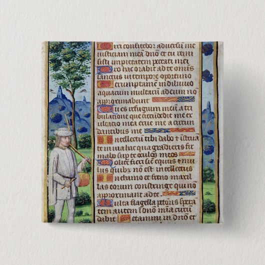 Seite des Textes mit einem Grenzdetail von a Button (Vorderseite)