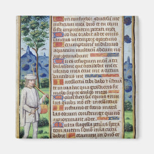 Seite des Textes mit einem Grenzdetail von a Magnet
