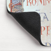 Seite des Textes mit einer floriated Grenze Mousepad (Ecke)