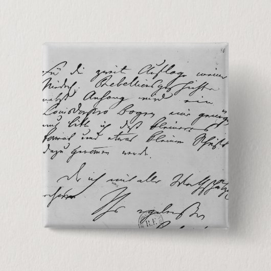 Seite des Textes mit seiner Unterschrift Button (Vorderseite)