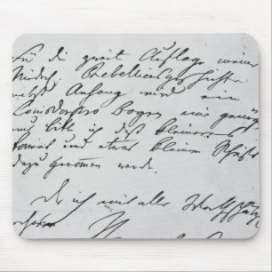 Seite des Textes mit seiner Unterschrift Mousepad