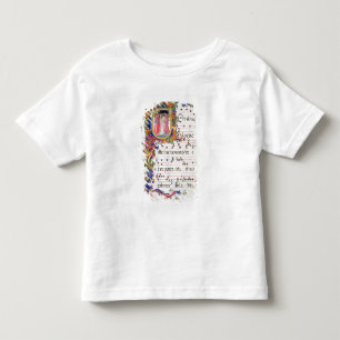 Seite Frau-557 f.61v mit historiated Anfangs"U" Kleinkind T-shirt