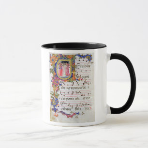 Seite Frau-557 f.61v mit historiated Anfangs"U" Tasse