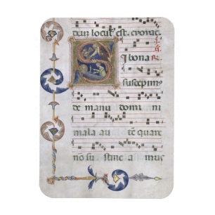Seite Frau-564 f.13v mit historiated Anfangs"S" Magnet