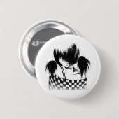 Seite-Gefegtes Knall-Mädchen Button (Vorne & Hinten)