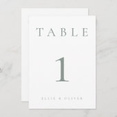 Seite Grün 1 Hochzeit/Event-Tischnummer (Vorne/Hinten)