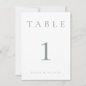 Seite Grün 1 Hochzeit/Event-Tischnummer (Vorderseite)