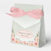 Seite Grün und Pfirsichfarben Geschenkschachtel (Vorderseite)