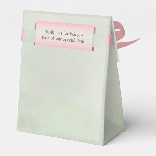 Seite Grün und Pfirsichfarben Geschenkschachtel (Rückseite)