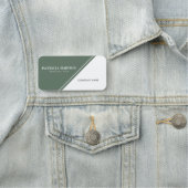 Seite Grün und Weiß: Ruhe und Moderne Ästhetik Namensschild (Beispiel)