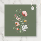 Seite Grüne Wildblumen Wiese Begrüßungsmarke Geschenkanhänger (Rückseite)