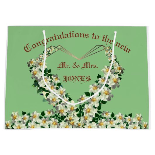 Seite - Hochzeitsgeschenktasche Große Geschenktüte (Vorderseite)