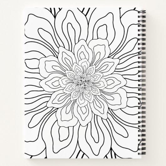 Seite "Line Art zeichnend Blume" Notizblock (Rückseite)